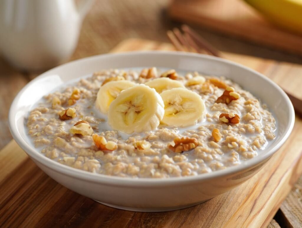 "Avena con banana y nueces, un desayuno energético ideal para mayores de 50"